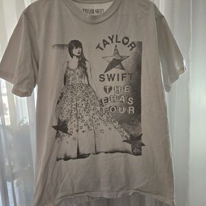 Taylor Swift Light Beige Short Sleeve Graphic Tee